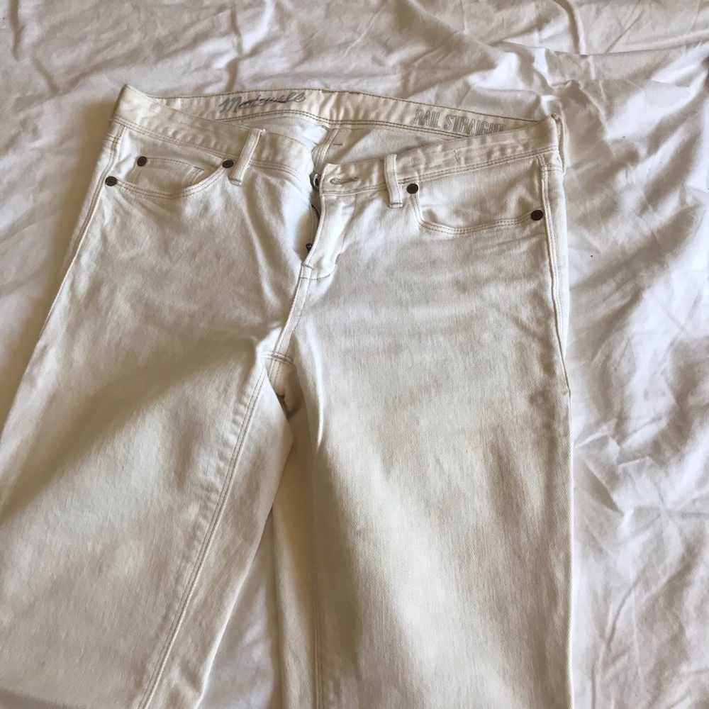 Madewell Rail Straight White Jeans 29 x 34